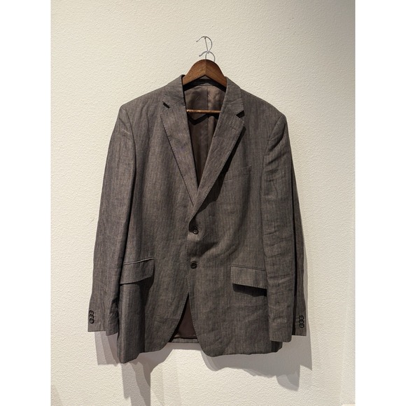 Banana Republic‎ Linen Blazer Mens 44 R Brown Jacket Modern Fit